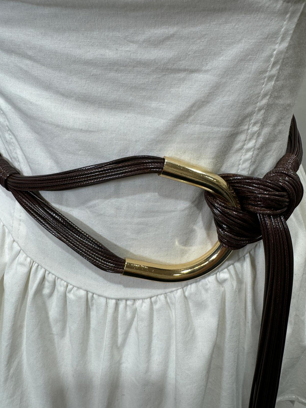 Abbie - Dark Brown Knot Belt