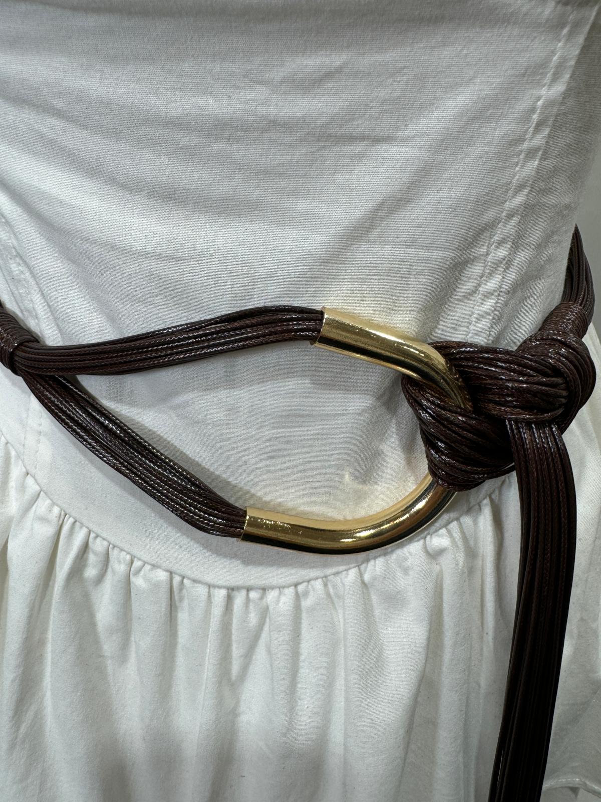 Abbie - Dark Brown Knot Belt