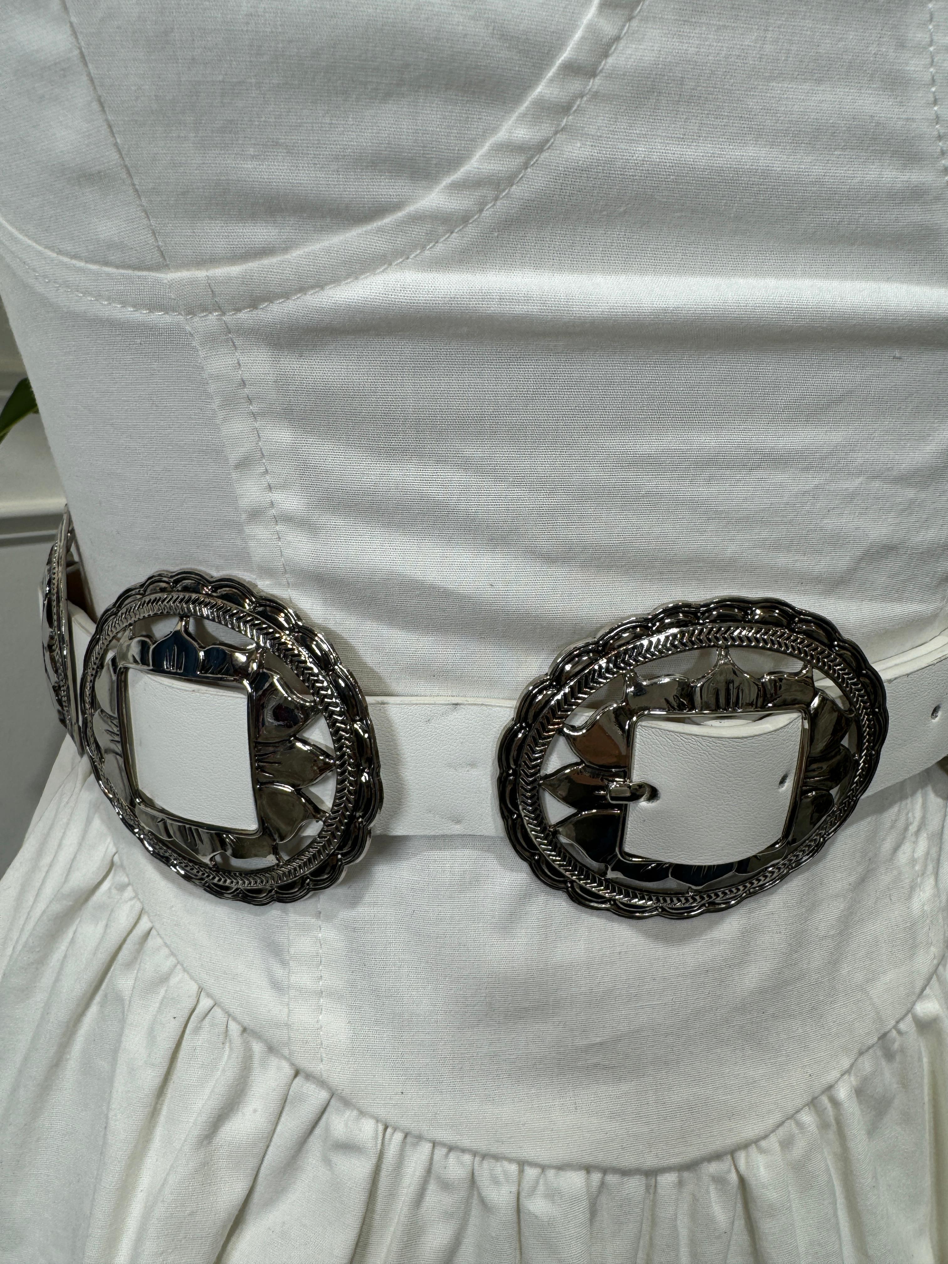 Vera - White Western Belt