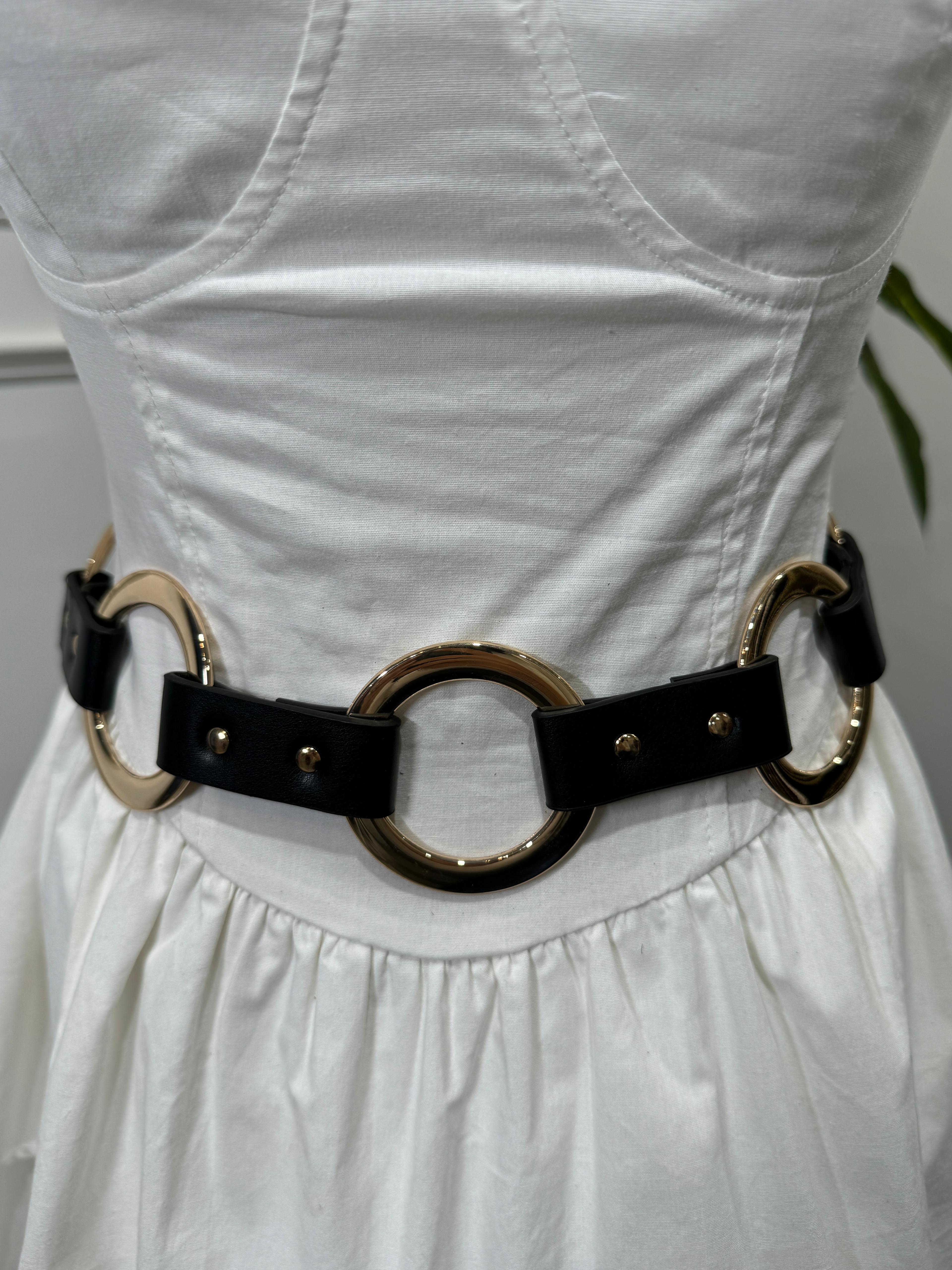 Elin - Black Circle Link Belt