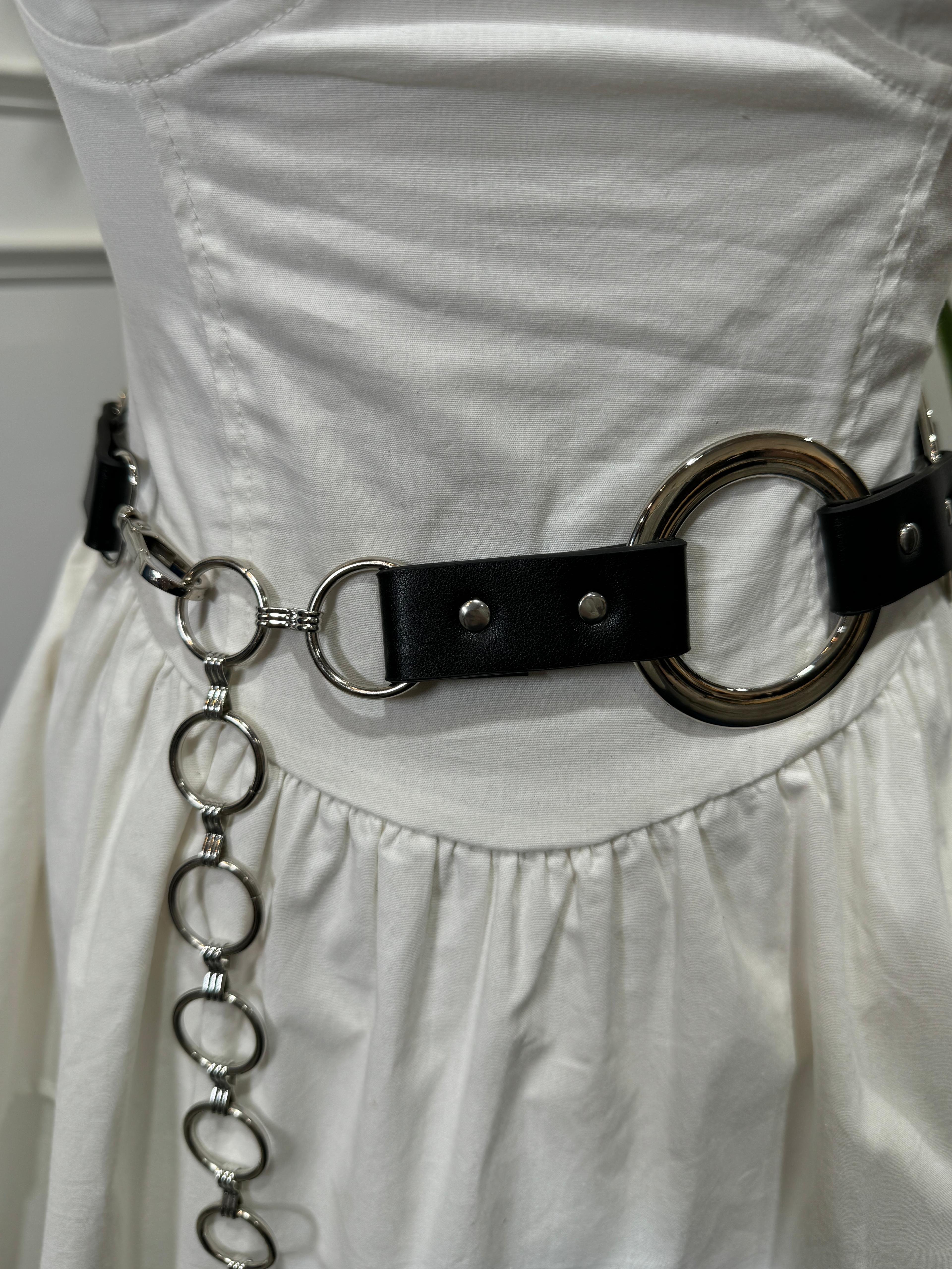 Elin - Black Circle Link Belt