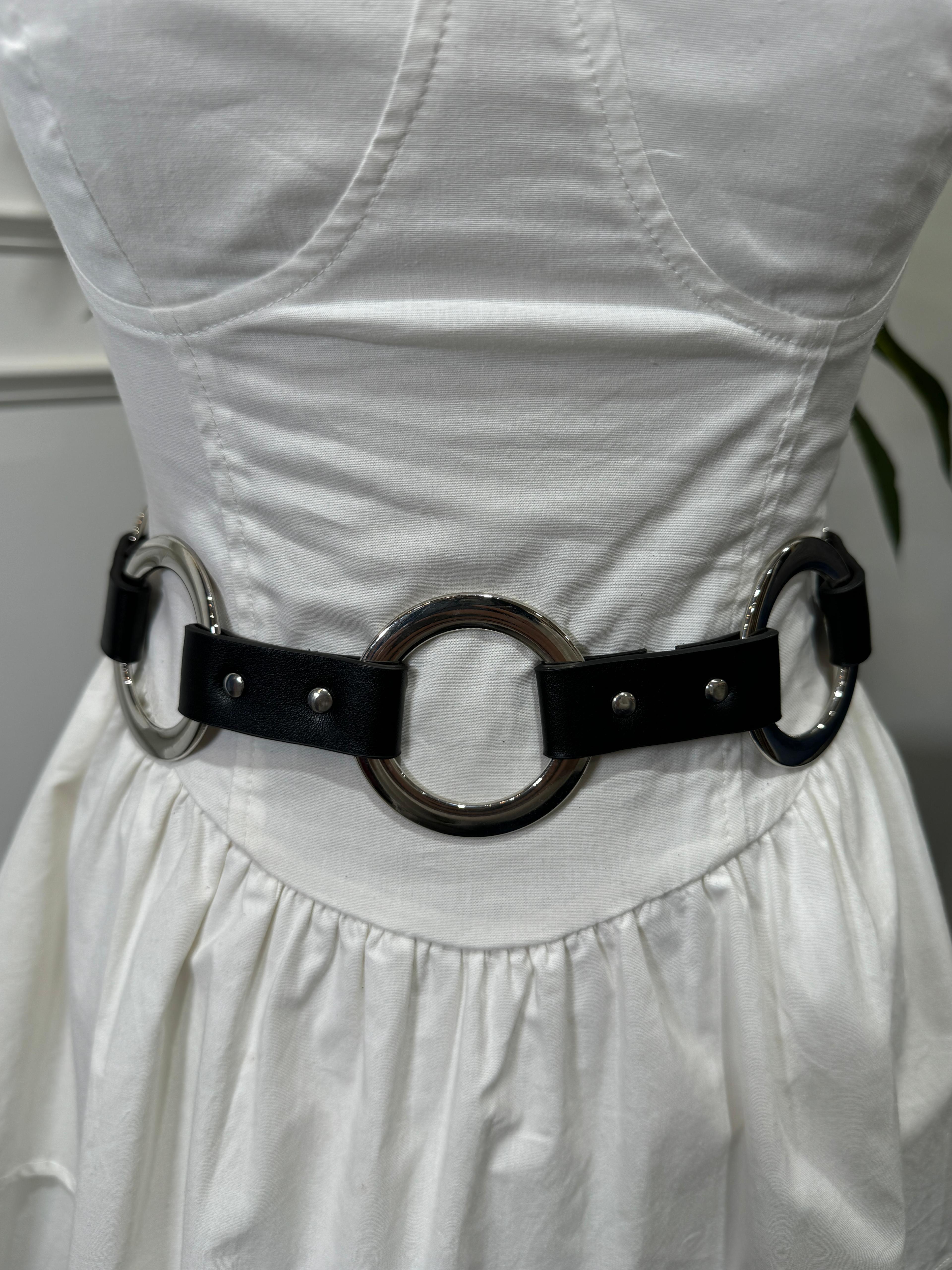 Elin - Black Circle Link Belt