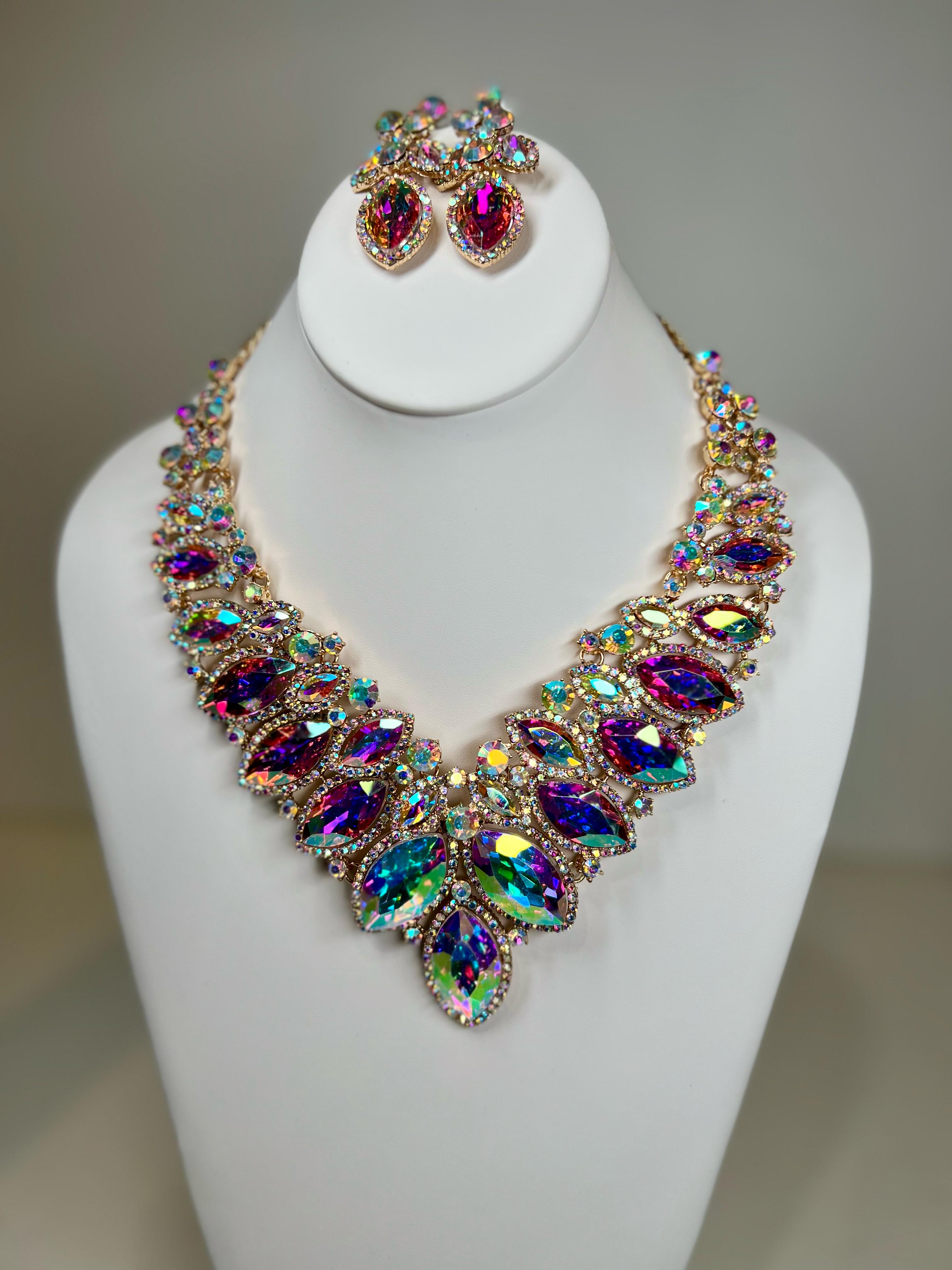 Maren - Iridescent Crystal Jewelry Set