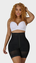 Maité - Black Hourglass High-Waist Compression Shorts