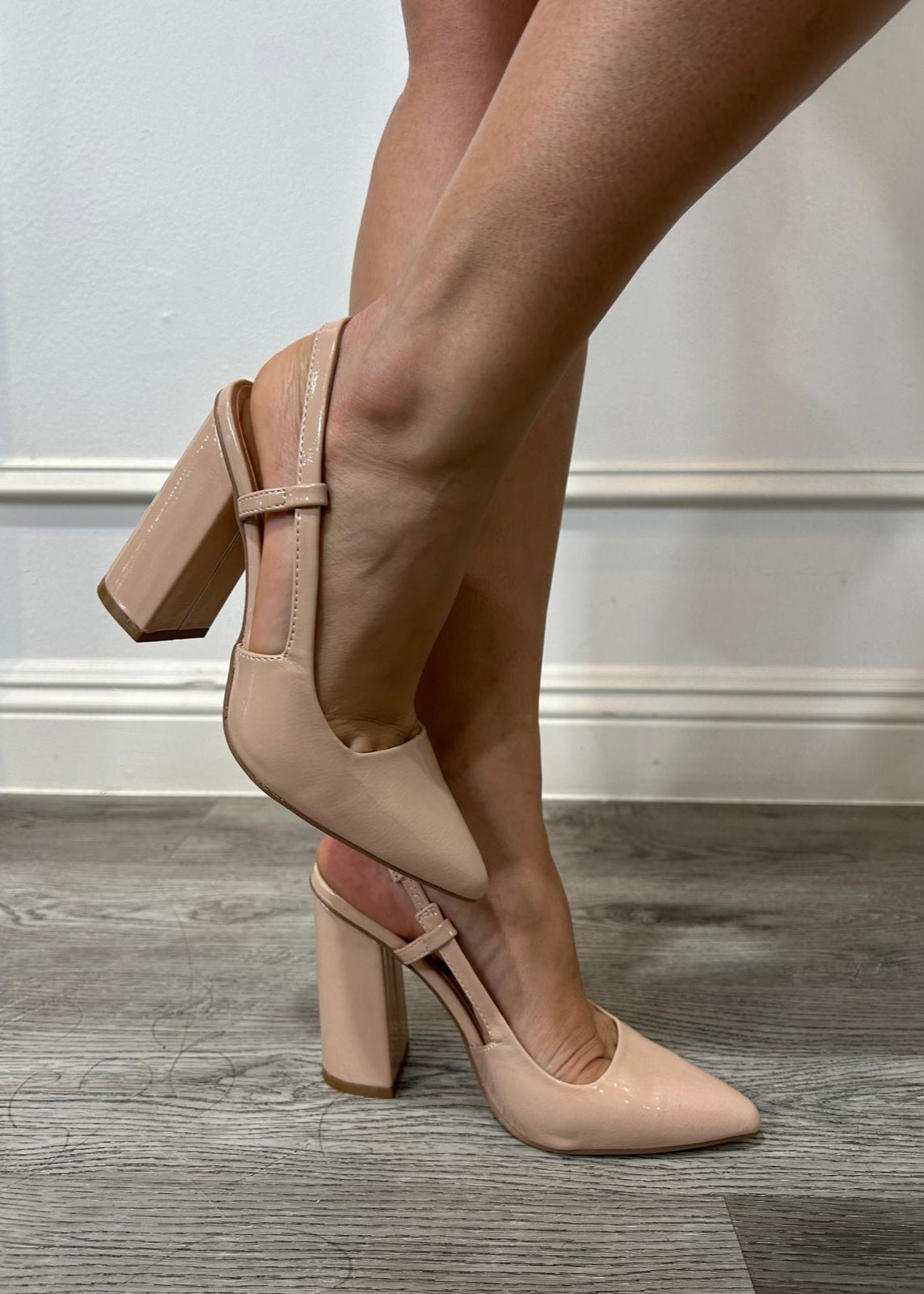 Renata - Nude Block Heels