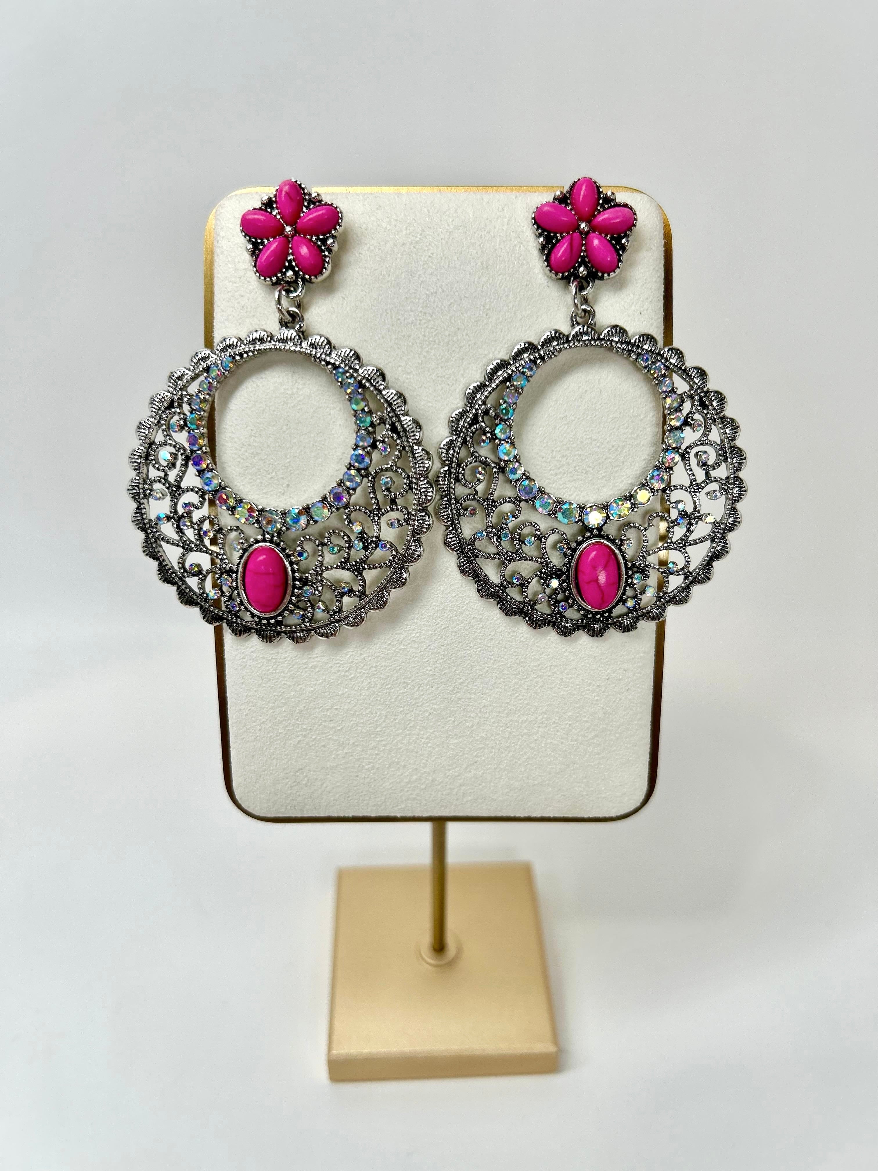 Adriana - Pink Star Earrings