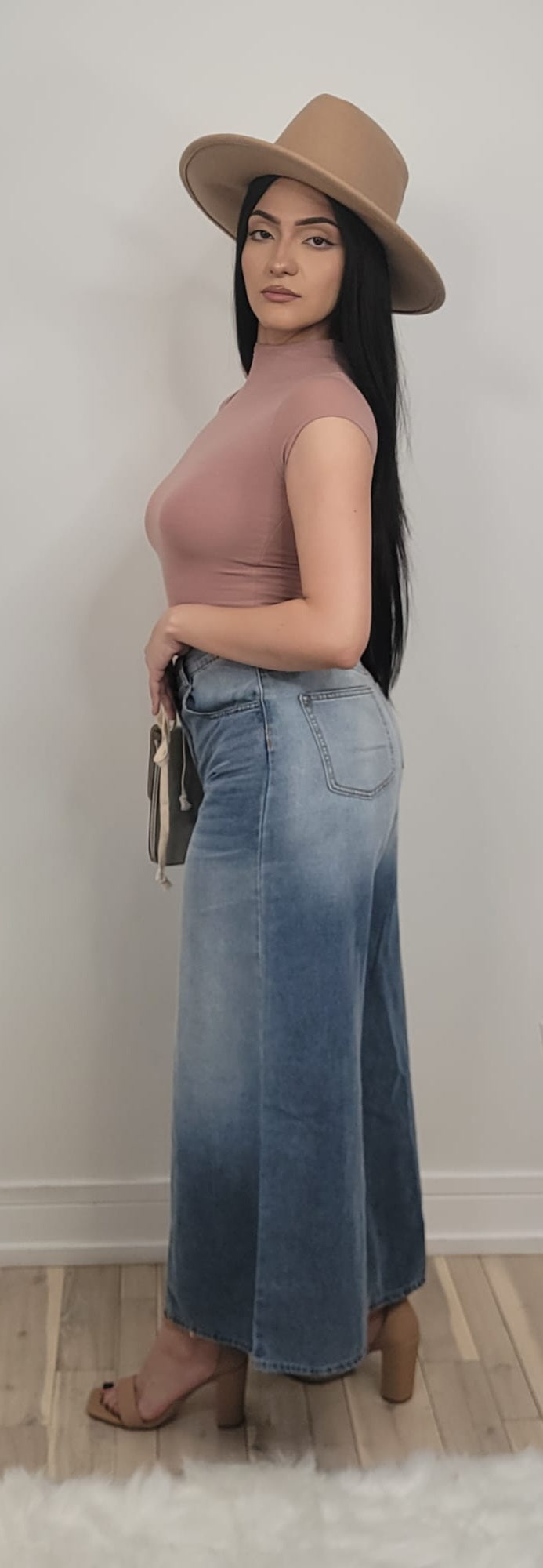 Johana Ombre Dyed Wide Denim Pants