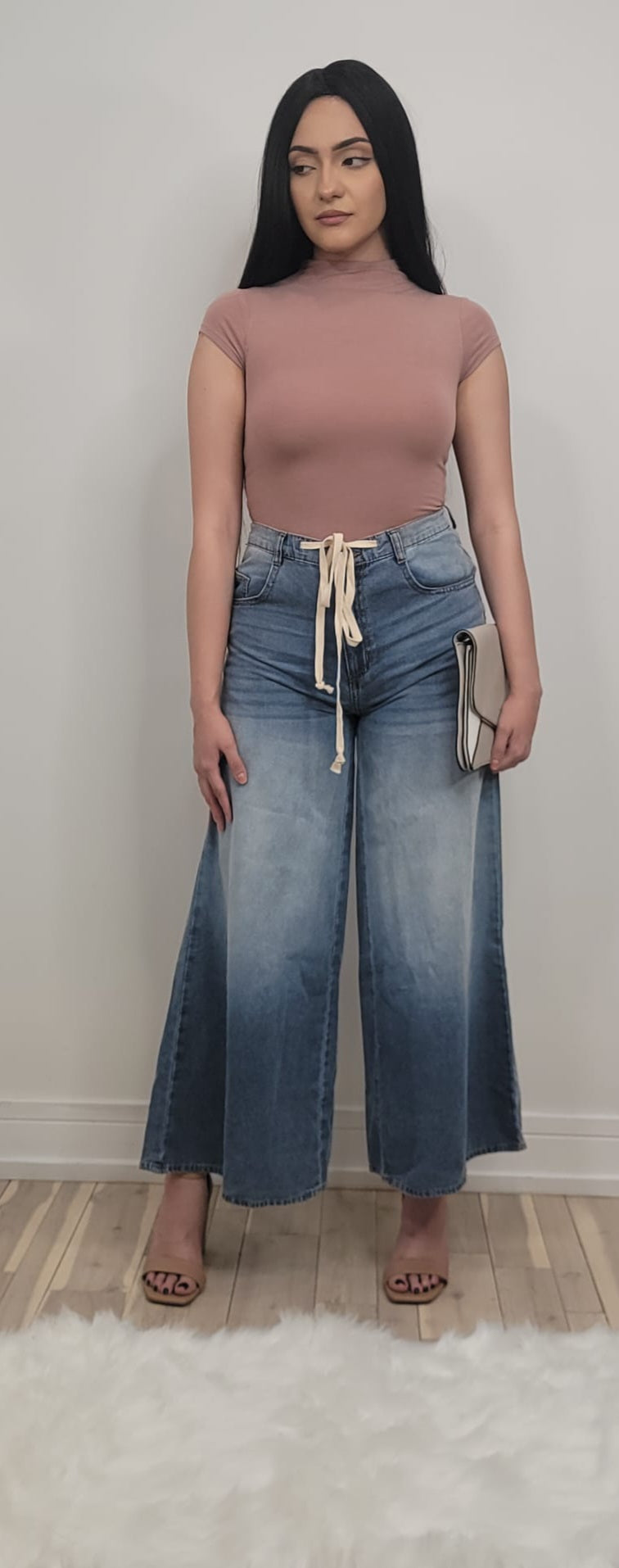 Johana Ombre Dyed Wide Denim Pants