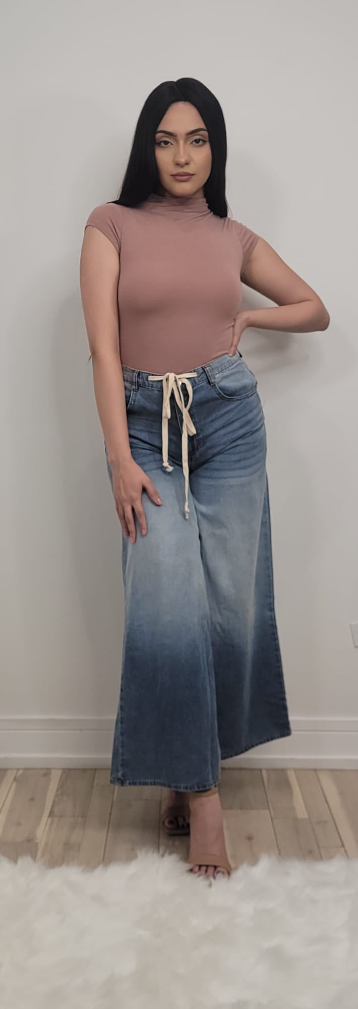 Johana Ombre Dyed Wide Denim Pants