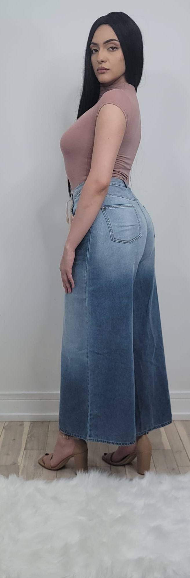 Johana Ombre Dyed Wide Denim Pants