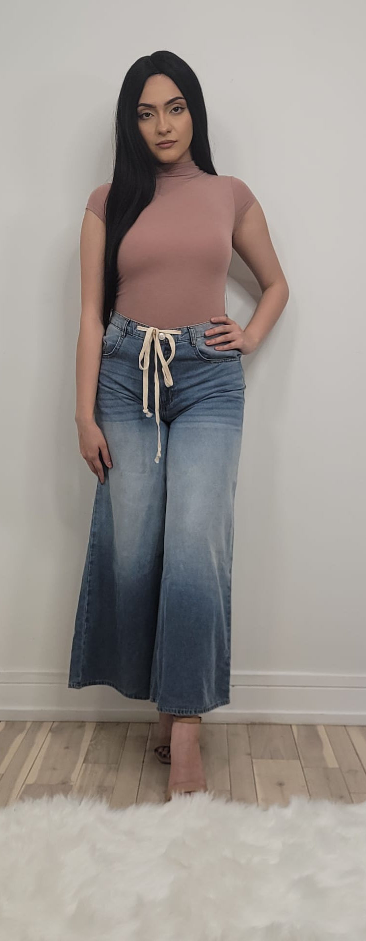 Johana Ombre Dyed Wide Denim Pants