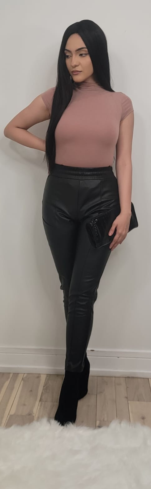 Josy Stretch Faux Leather Pants