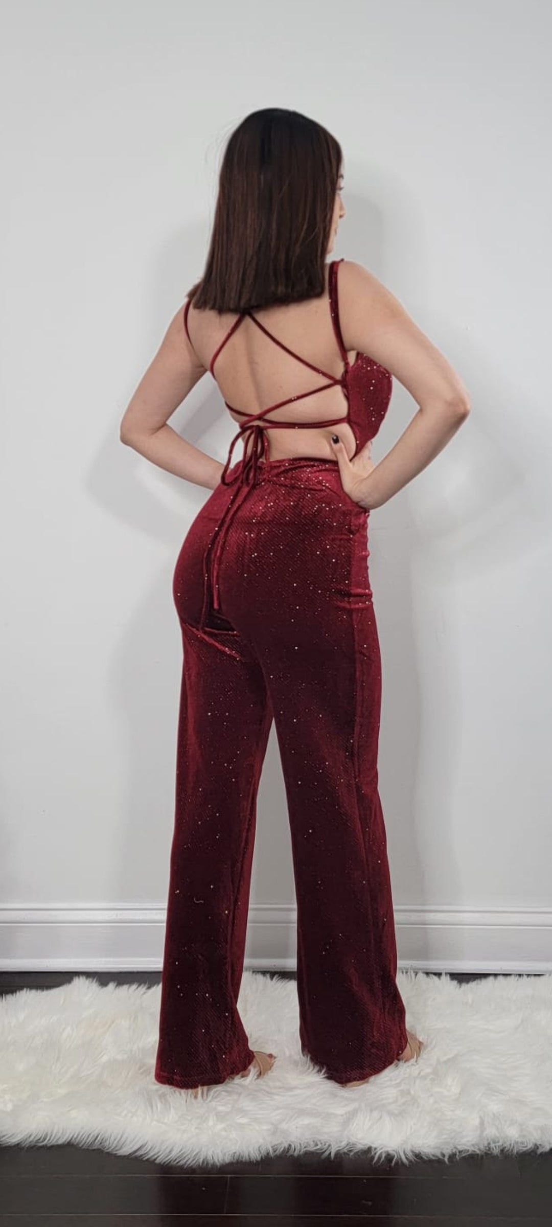 Mia Sparkle Velvet Jumpsuit