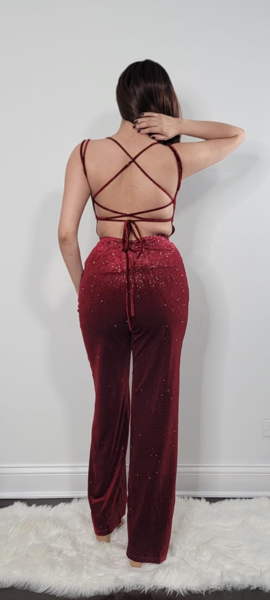 Mia Sparkle Velvet Jumpsuit